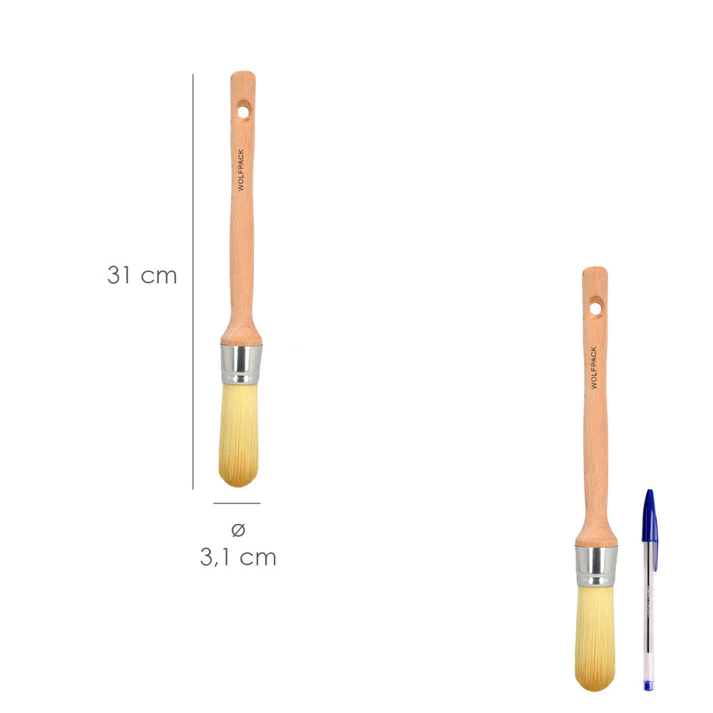 Wolfpack painter's brush with iron ferrule, size 8