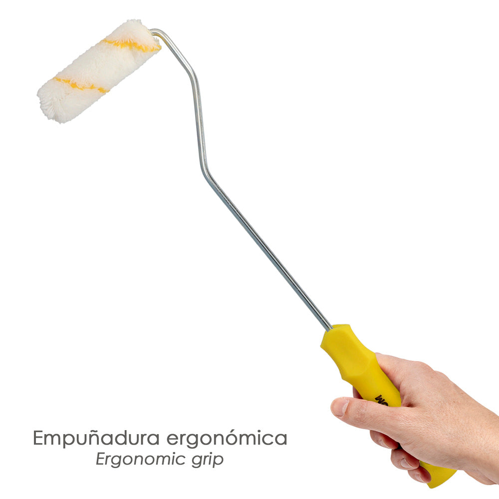 Rolo poliamida para pintura de paredes e tetos, esmalte acrílico, largura 100 mm, rolo de pintura, rolo para pintar, rolo para esmalte,