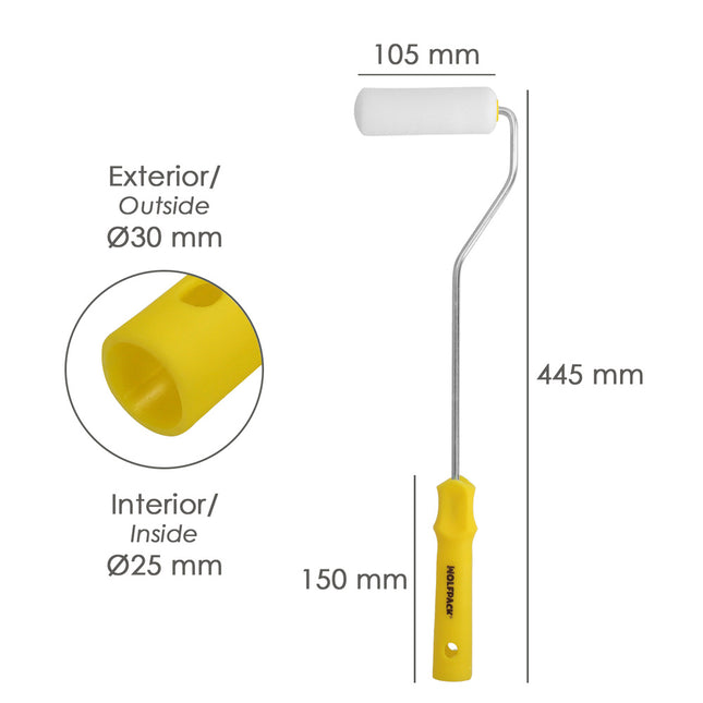 Rodillo espuma pintura paredes y techos esmalte acrilico ancho 100 mm. rodillo pintar, rodillo pintura, rodillo esmalte,