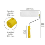 Rolo de pintar pladur 230 mm especial pladur, rolo paredes lisas
