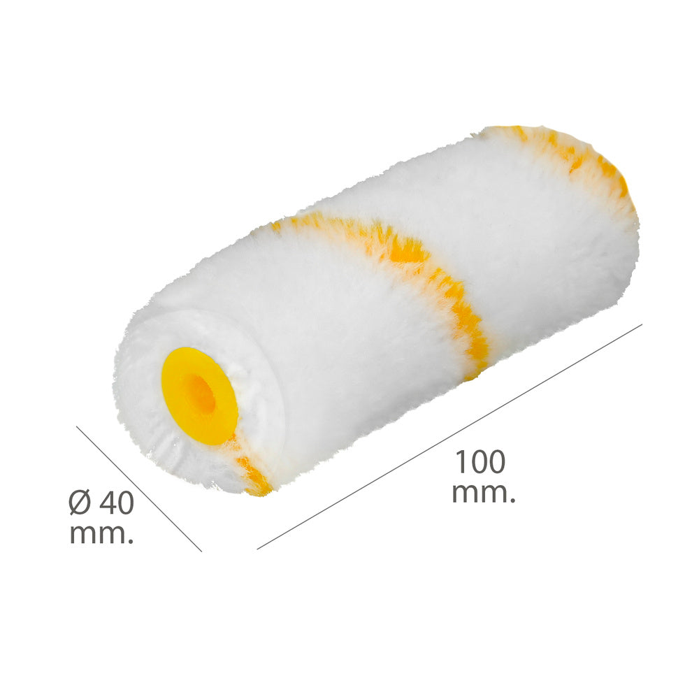 Rolo de substituição para esmalte acrílico 100 mm conjunto 10 rolos. Rolo de poliamida, rolo de tinta acrílica