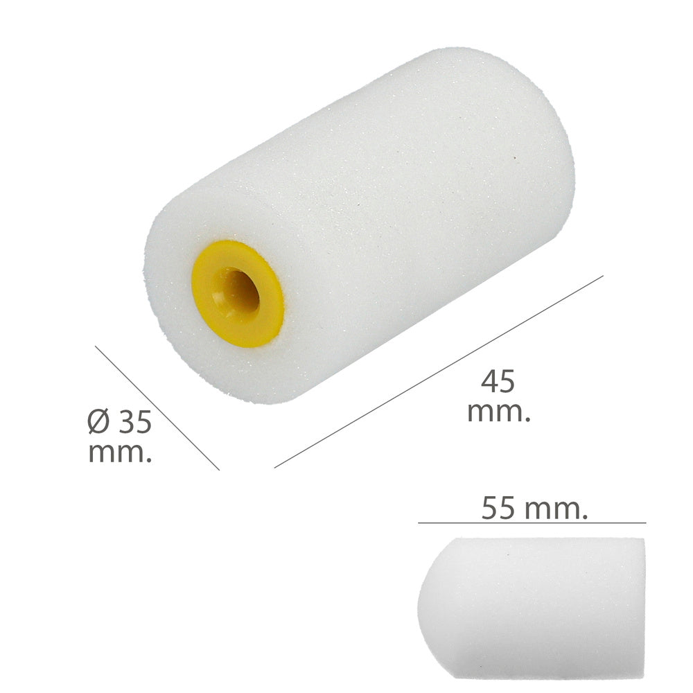 Rolo de espuma de substituição para tinta acrílica 50 mm, conjunto de 10 rolos. Rolo de espuma, rolo de tinta acrílica
