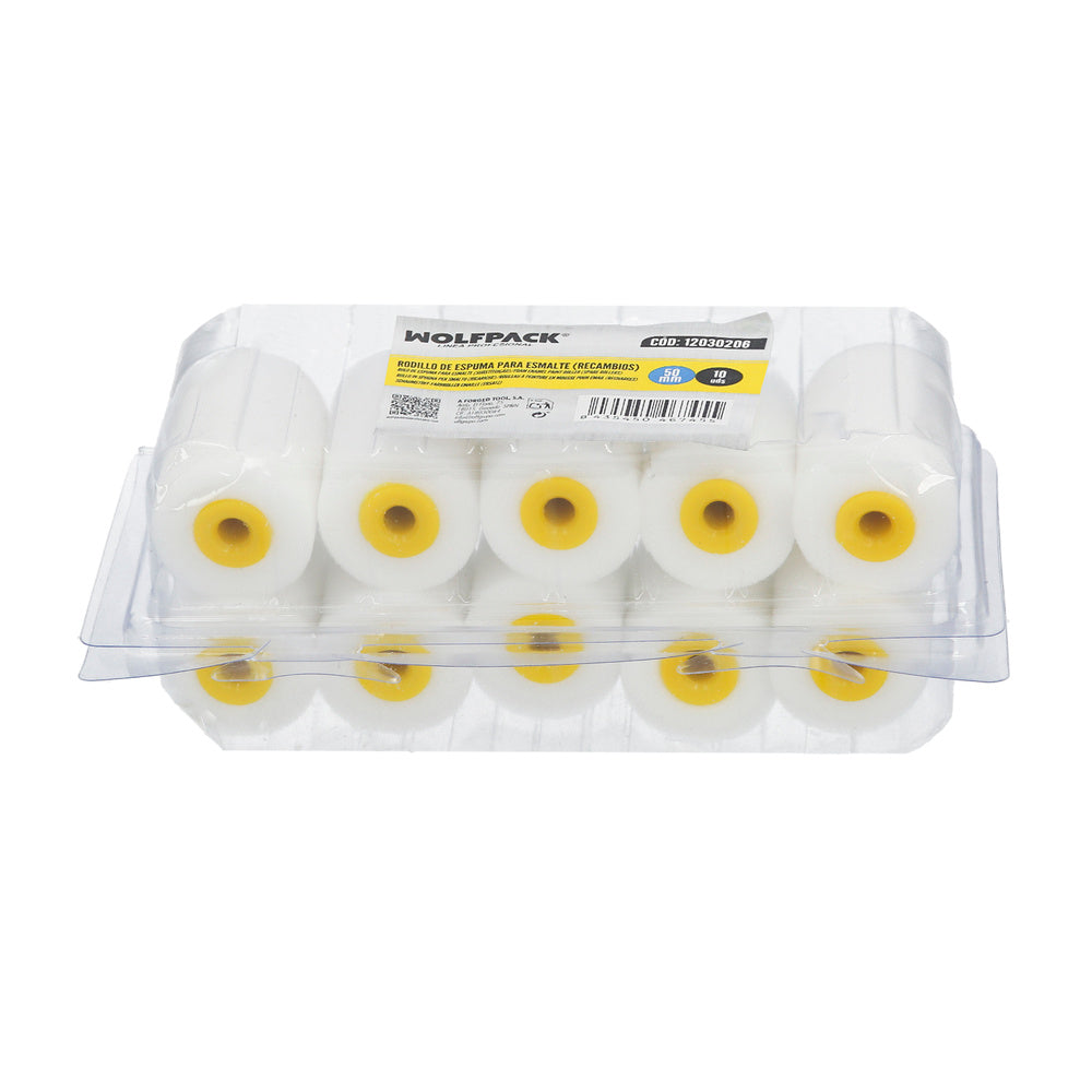 Rolo de espuma de substituição para tinta acrílica 50 mm, conjunto de 10 rolos. Rolo de espuma, rolo de tinta acrílica