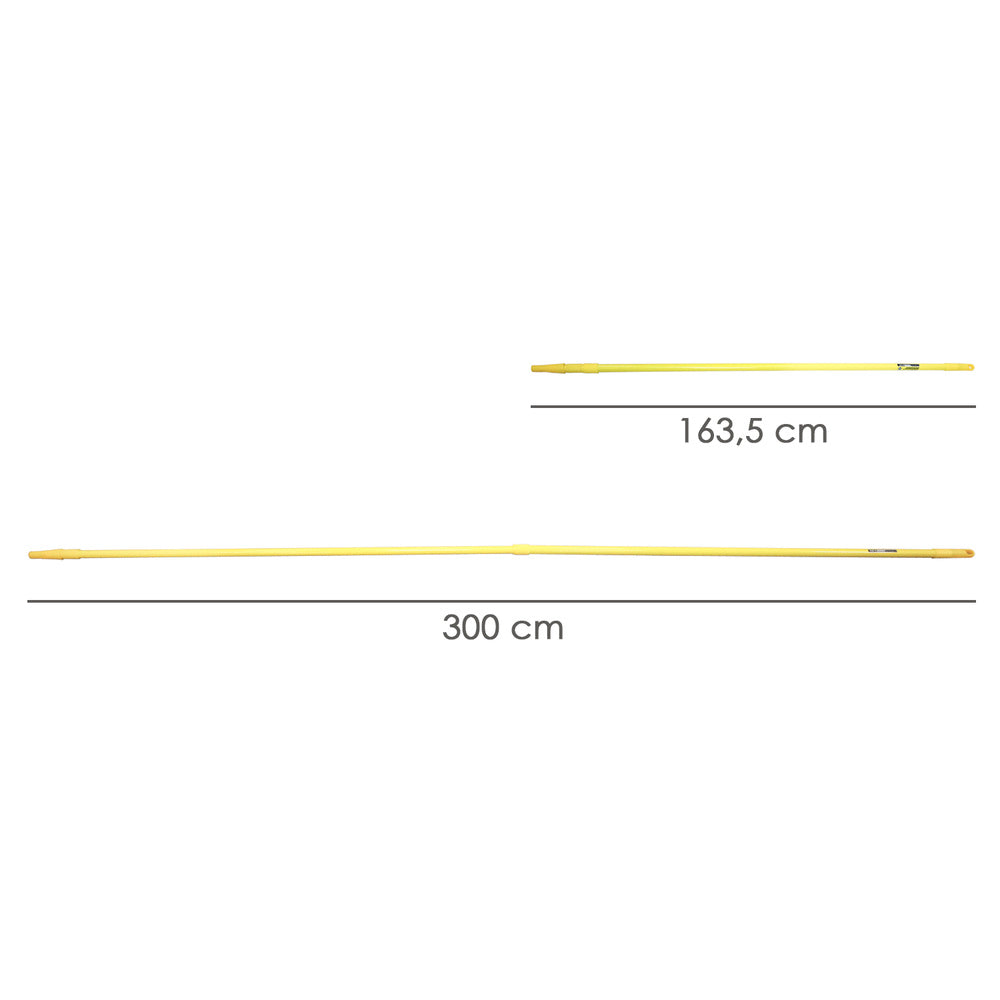 Extendable multi-purpose metal handle 3 meters