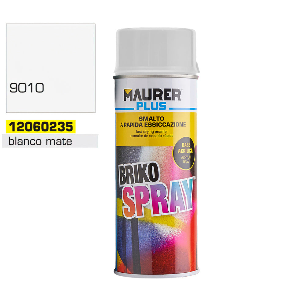 Matte white spray paint 400ml.