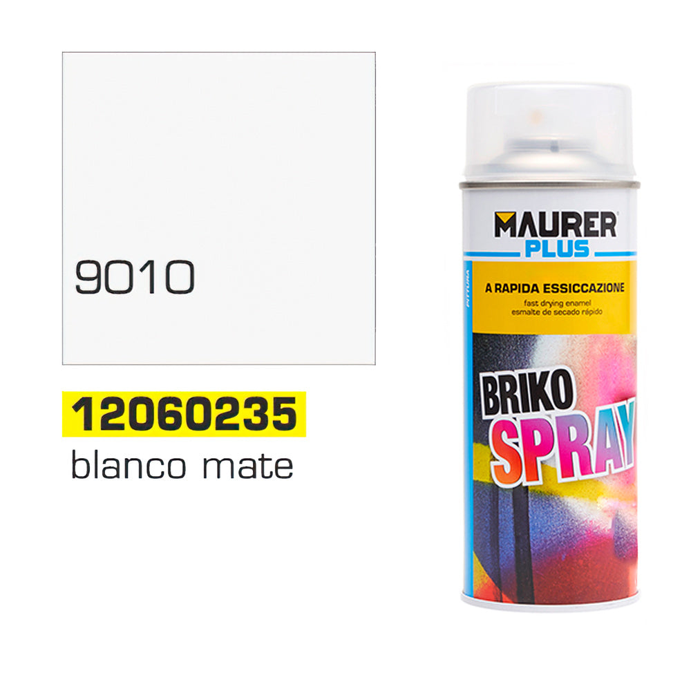 Matte white spray paint 400ml.