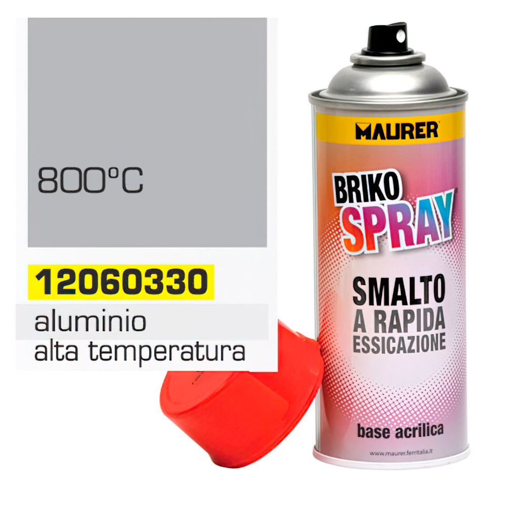 High-temperature resistant aluminum spray paint 400 ml.