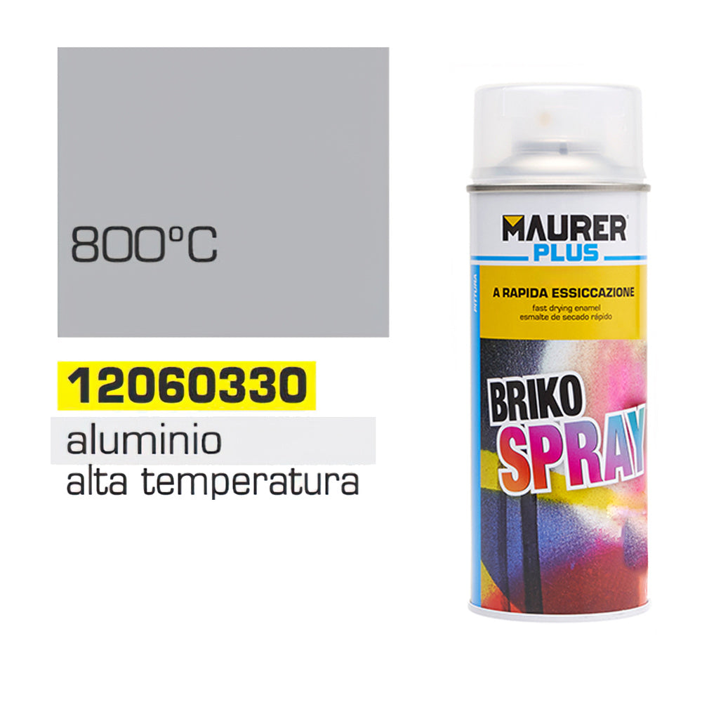High-temperature resistant aluminum spray paint 400 ml.