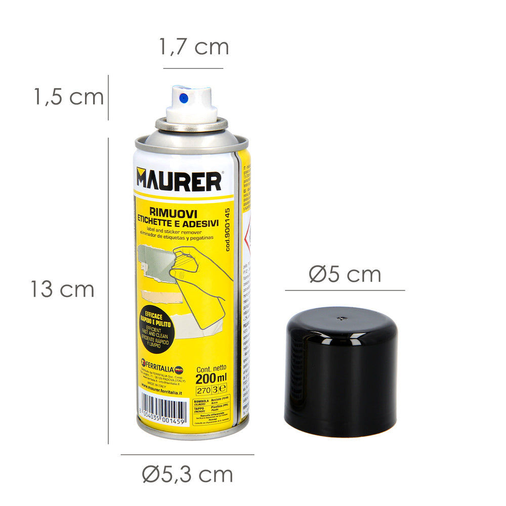 Spray elimina etiquetas / adhesivos 200 ml.