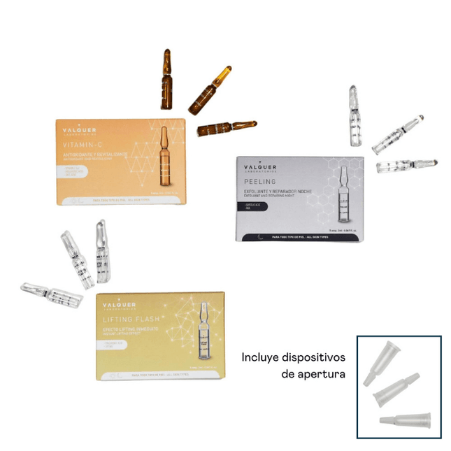 Ampollas faciales lifting flash vitamina C peeling