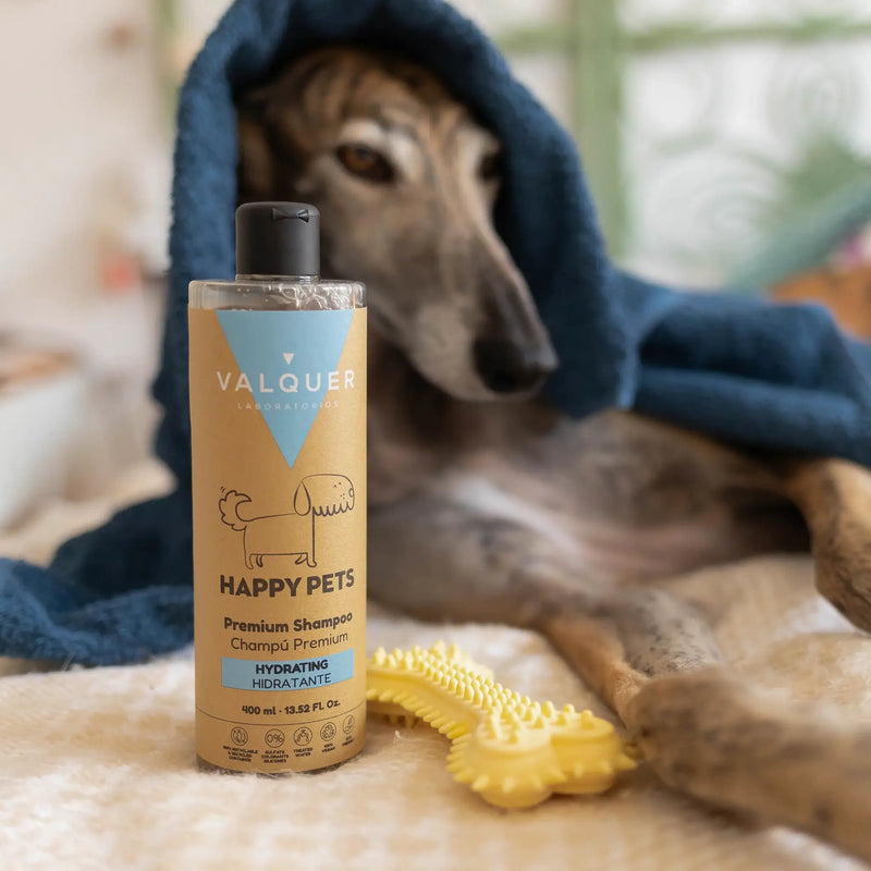 Champú hidratante para mascotas pelajes secos brillo natural