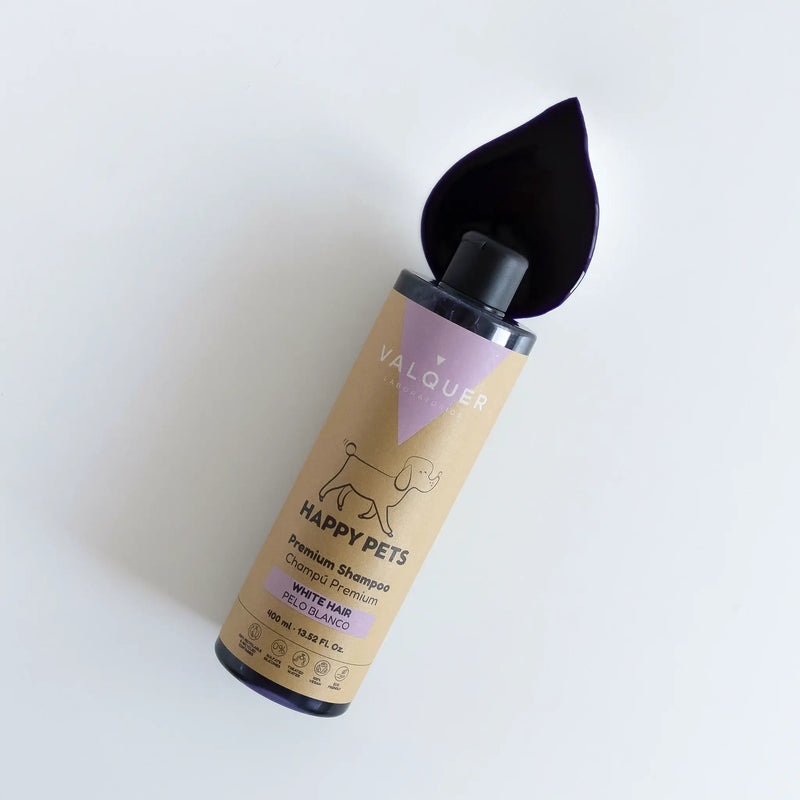Champú premium para mascotas pelo blanco elimina amarillos