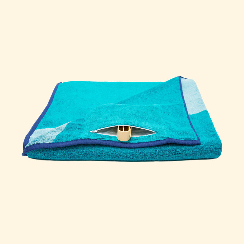 SWELL - Toalla de playa de algodón orgánico con bolsillo4Home & Garden > Linens & Bedding > Towels > Beach Towels