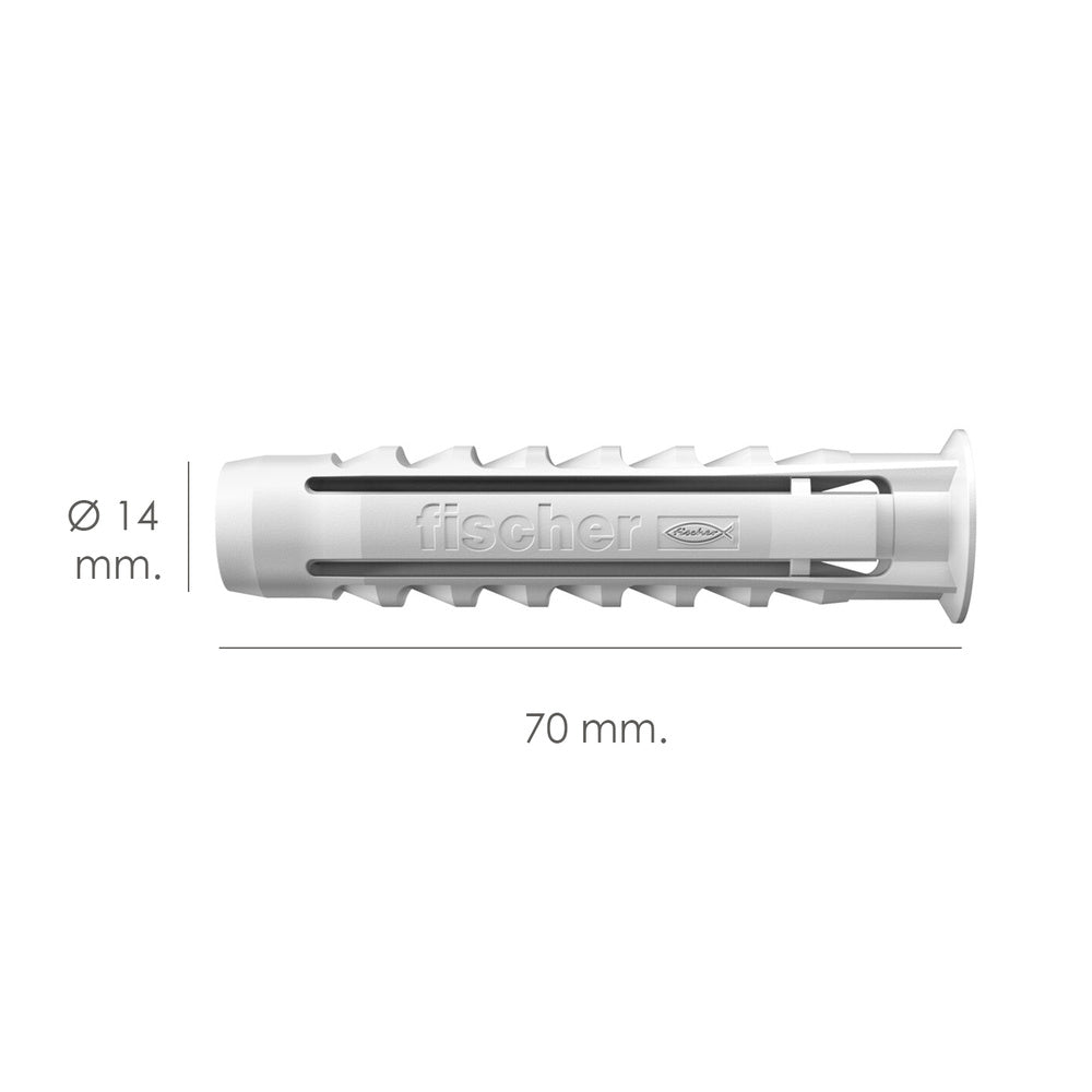 Taco fischer sx plus ø 14 x 70 mm (caja de 20 piezas)