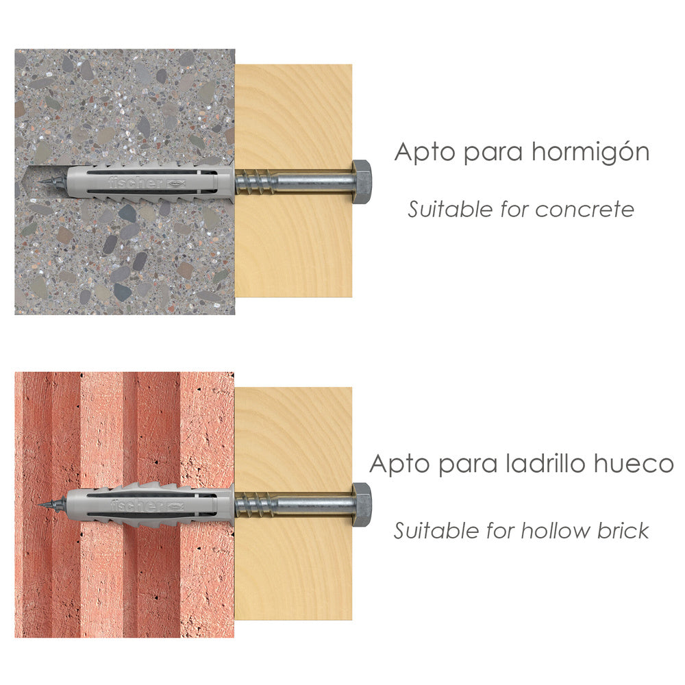 Taco fischer sx plus ø 14 x 70 mm (caja de 20 piezas)