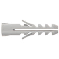 Taco nailon tradicional gris   8 mm  (caja de 100 piezas)