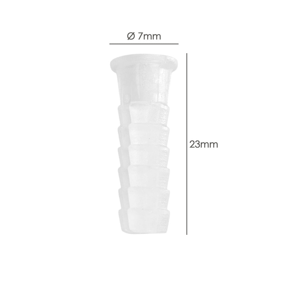 White plastic wolfpack anchor 7 mm (25 units)