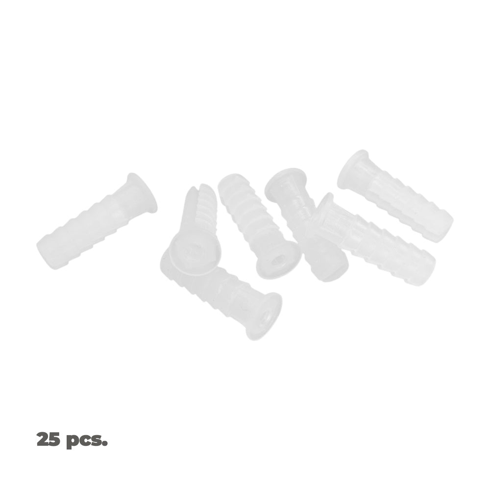 White plastic wolfpack anchor 7 mm (25 units)