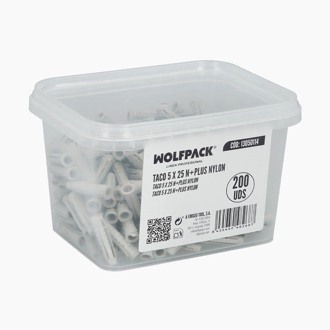 Taco 5 x 25 n+plus nylon caja 200 uds