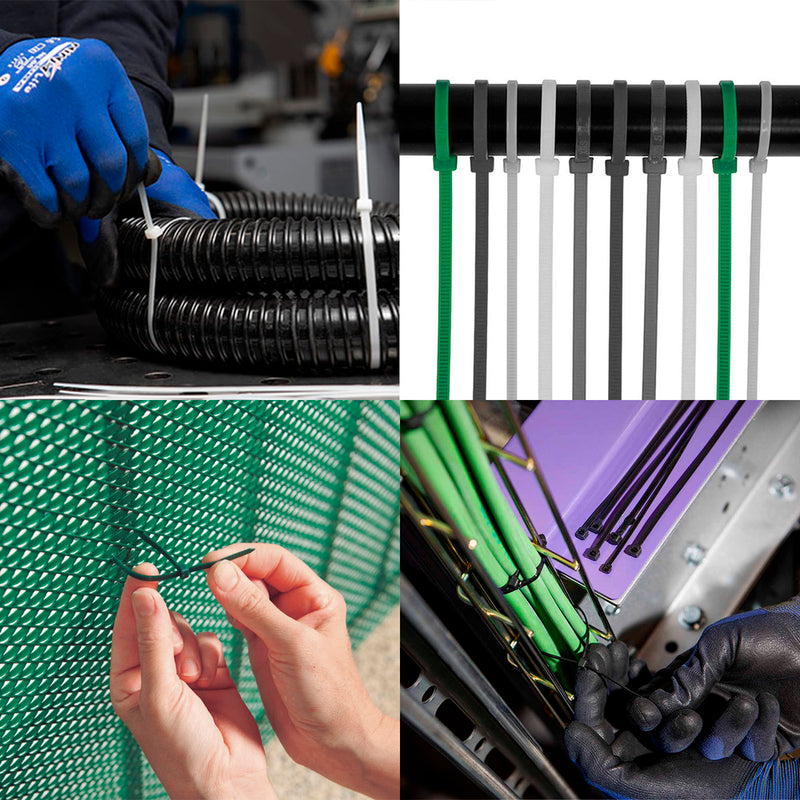 Brida nylon 100%. color negro 2,5 x 100 mm. bolsa 100 unidades. abrazadera plástico, organizador cables, alta resistencia