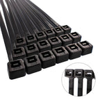 Brida nailon 100%. Color negro 2,5 x 160 mm bolsa 100 unidades. Abrazadera plástico, organizador cables, alta resistencia