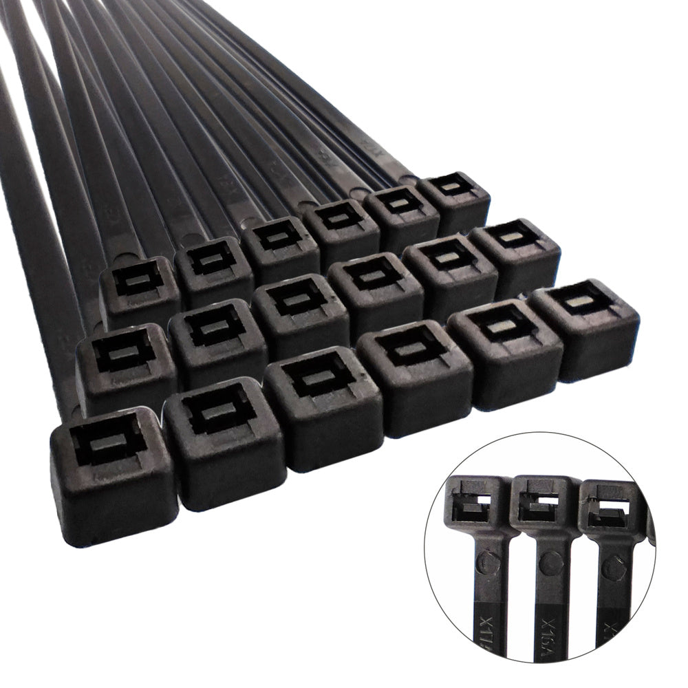 Brida nailon 100%. Color negro 2,5 x 200 mm bolsa 100 unidades. Abrazadera plástico, organizador cables, alta resistencia