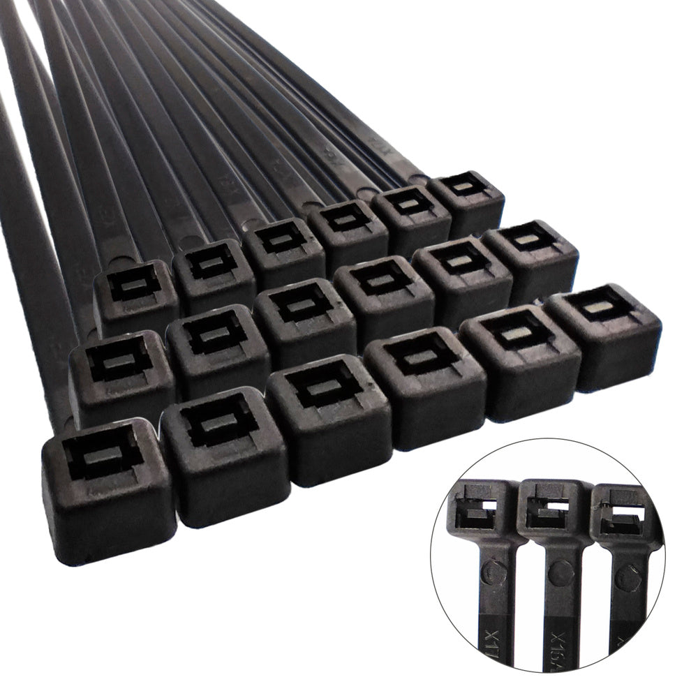 Brida nailon 100%. Color negro 3,5 x 280 mm bolsa 100 unidades. Abrazadera plástico, organizador cables, alta resistencia