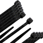 Brida nailon 100%. Color negro 4,5 x 200 mm bolsa 100 unidades. Abrazadera plástico, organizador cables, alta resistencia