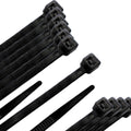 Brida nailon 100%. Color negro 4,5 x 360 mm bolsa 100 unidades. Abrazadera plástico, organizador cables, alta resistencia