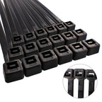 Brida nailon 100%. Color negro 7,5 x 450 mm bolsa 100 unidades. Abrazadera plástico, organizador cables, alta resistencia
