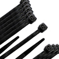 Brida nailon 100%. Color negro 9,0 x 780 mm bolsa 100 unidades. Abrazadera plástico, organizador cables, alta resistencia