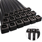 Brida nailon 100%. Color negro 9,0 x 780 mm bolsa 100 unidades. Abrazadera plástico, organizador cables, alta resistencia