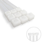 Brida nailon 100%. Color blanco / natural 3,6 x 370 mm 100 piezas. Abrazadera plástico, organizador cables, alta resistencia