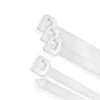 Brida nailon 100%. Color blanco / natural 4,5 x 360 mm 100 piezas. Abrazadera plástico, organizador cables, alta resistencia