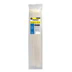 Brida nailon 100%. Color blanco / natural 7,5 x 450 mm 100 piezas. Abrazadera plástico, organizador cables, alta resistencia