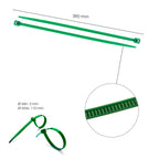 Brida nylon 100%. Color verde 4,6 x 390 mm bolsa 100 unidades. Abrabridas nylon 100% verde 4,6x390 mm (bolsa 100 unidades)