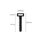 Taco fijación brida nailon negro 8 mm (bolsa 100 unidades)