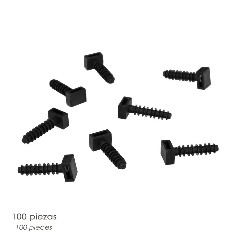 Taco fijación brida nylon negro 8 mm. (bolsa 100 unidades)