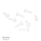 Taco fijación brida nailon blanco 8 mm (bolsa 100 unidades)