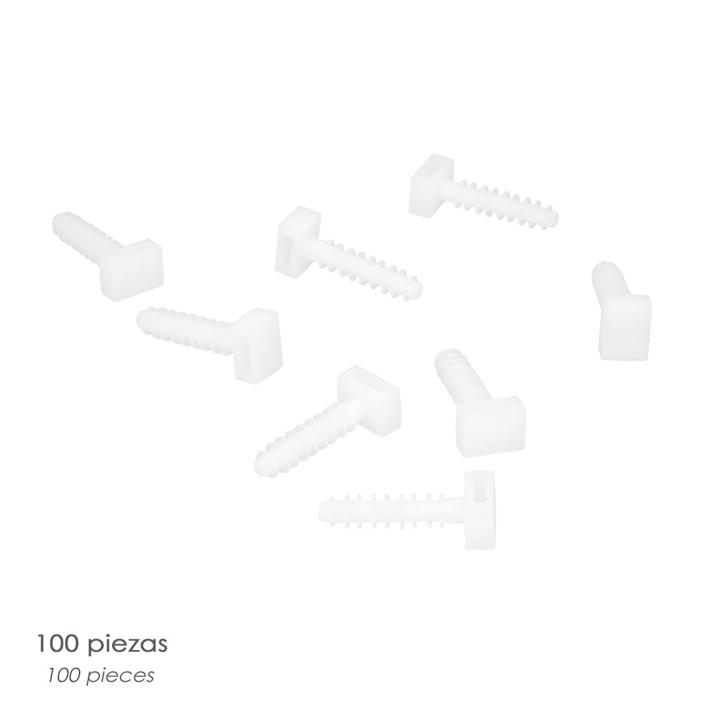 Bucha de fixação c/abraçadeira nylon branco 8 mm (saco 100 unidades)