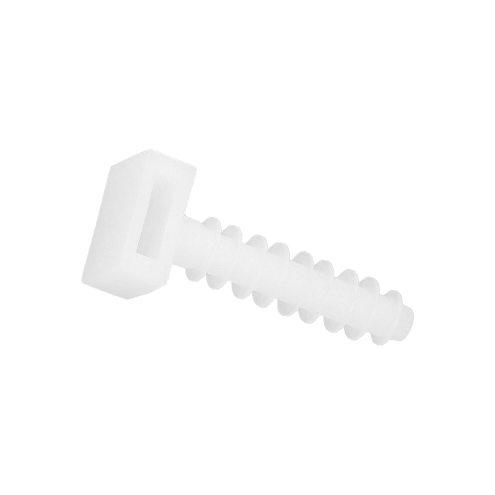 Bucha de fixação c/abraçadeira nylon branco 8 mm (saco 100 unidades)