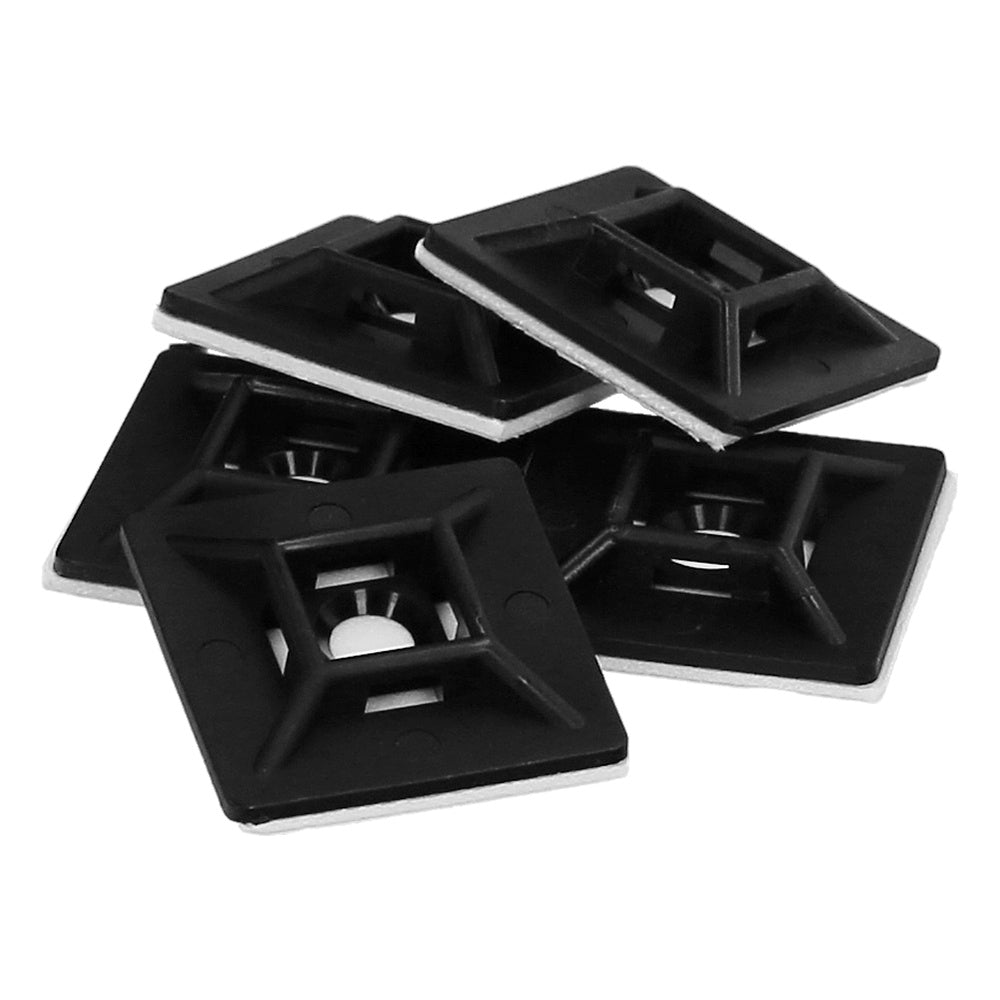 Self-adhesive base for cable ties 19x19 mm black bag 100 units