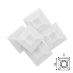 Base adhesiva para bridas 19x19 mm blanca bolsa 100 unidades