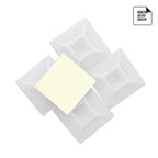 Base adhesiva para bridas 19x19 mm blanca bolsa 100 unidades