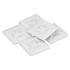 Self-adhesive cable tie mount 28x28 mm white bag 100 units