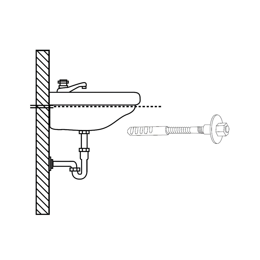 Kit sanitario fijación lavabo  10x110 mm (2 piezas)