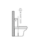 Kit sanitário de fixação de sanita 6x80 mm inoxidável (2 peças)