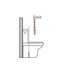Kit sanitário fixação WC horizontal 5x70 mm (2 peças)