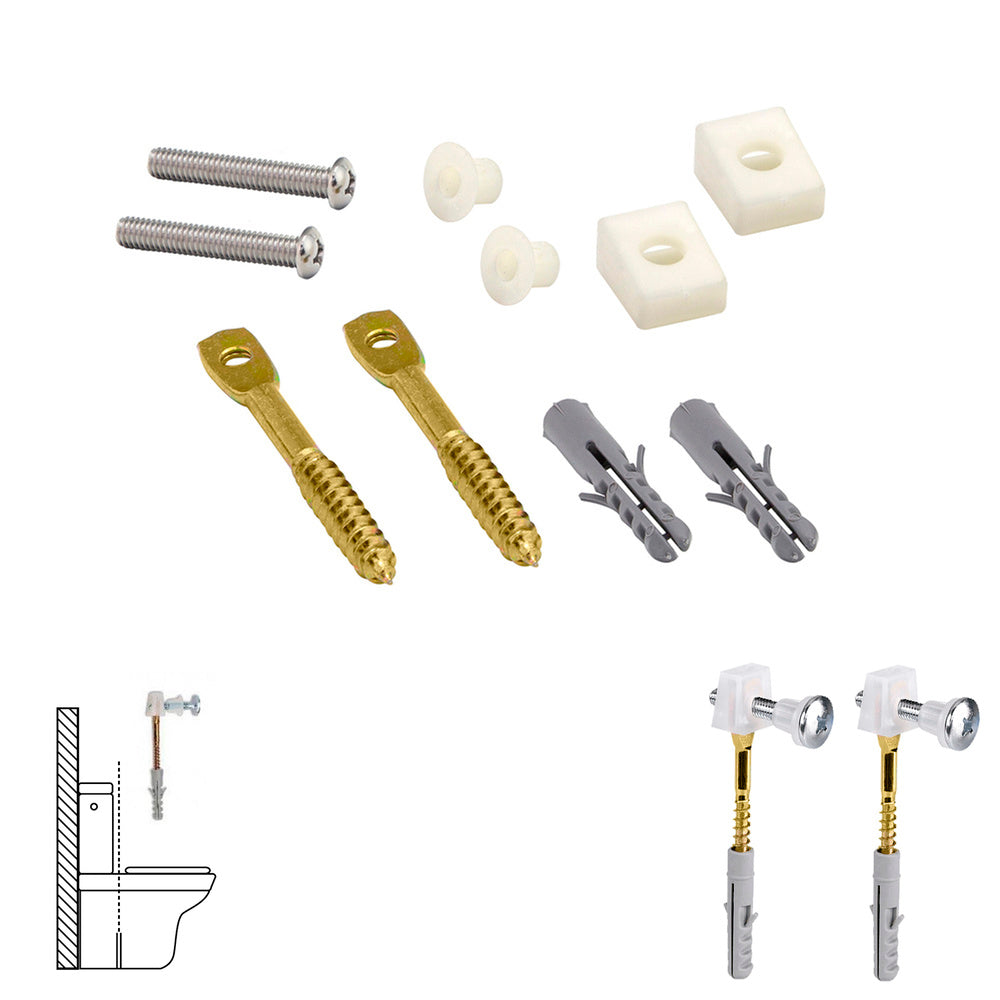 Kit sanitario fijación wc  horizontal 5x70 mm (2 piezas)