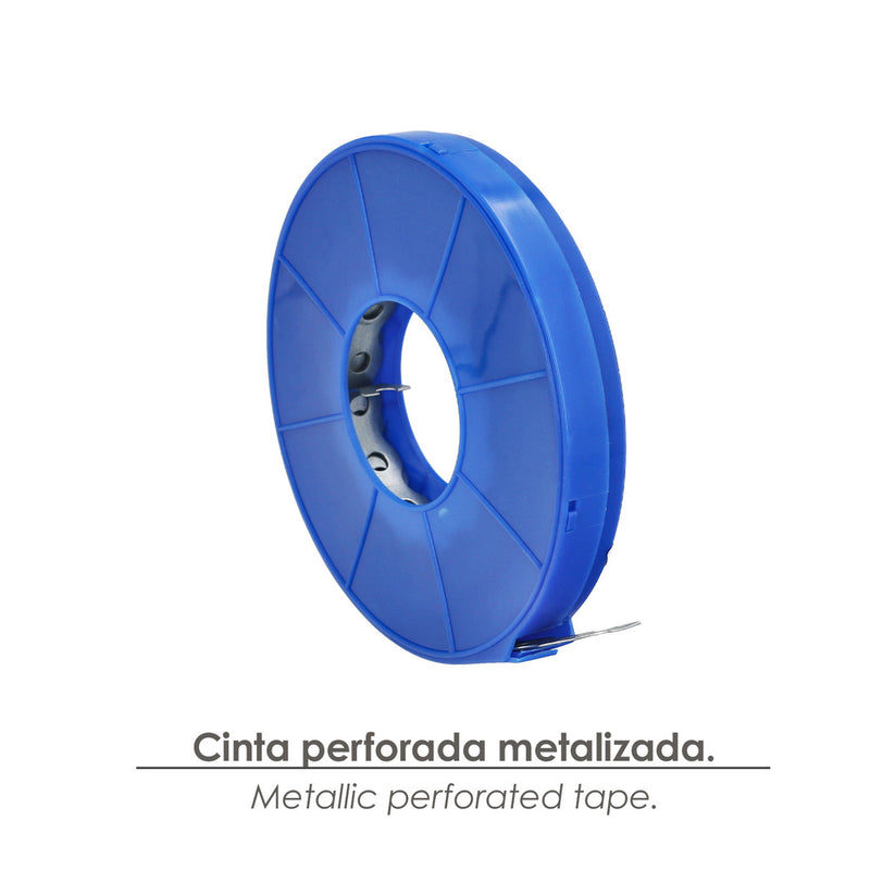 Cinta perforada 16 mm (rollo10 metros)